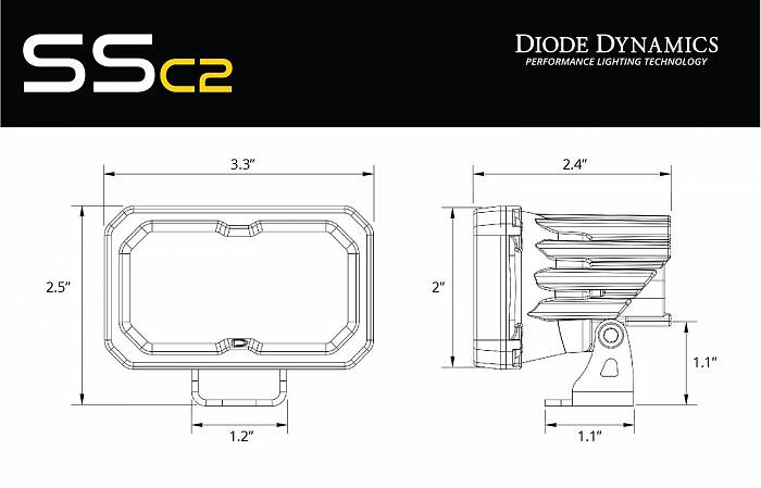 Белые LED-модули SSC2 Sport с белой подсветкой, дальний свет